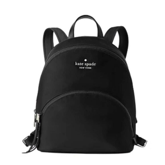 KATE SPADE Karissa Nylon Medium Backpack Black Classic Logo #wkru6586 - Picture 2 of 9